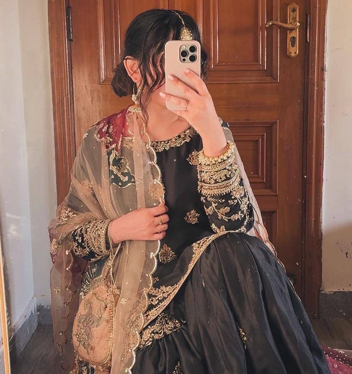Exclusive Designer Heavy Chinon Sequin Embroidery Suit Set