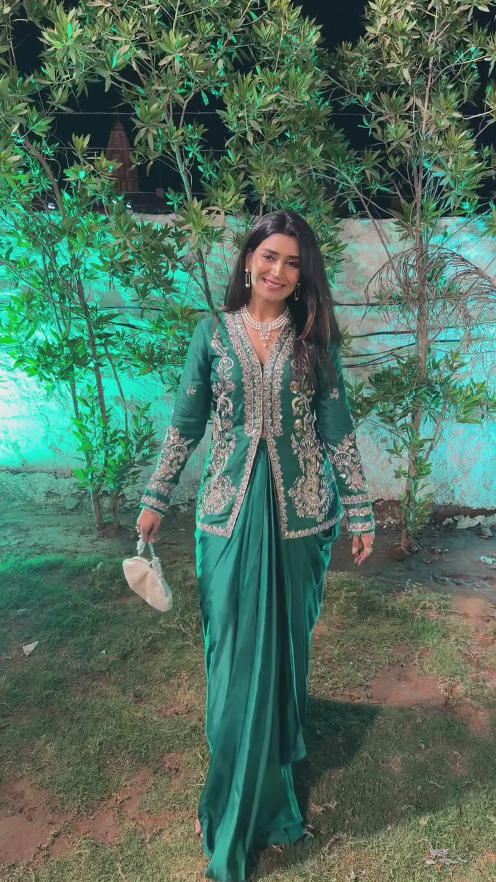 New Super Trending Party Wear Koti with dhoti Lehenga